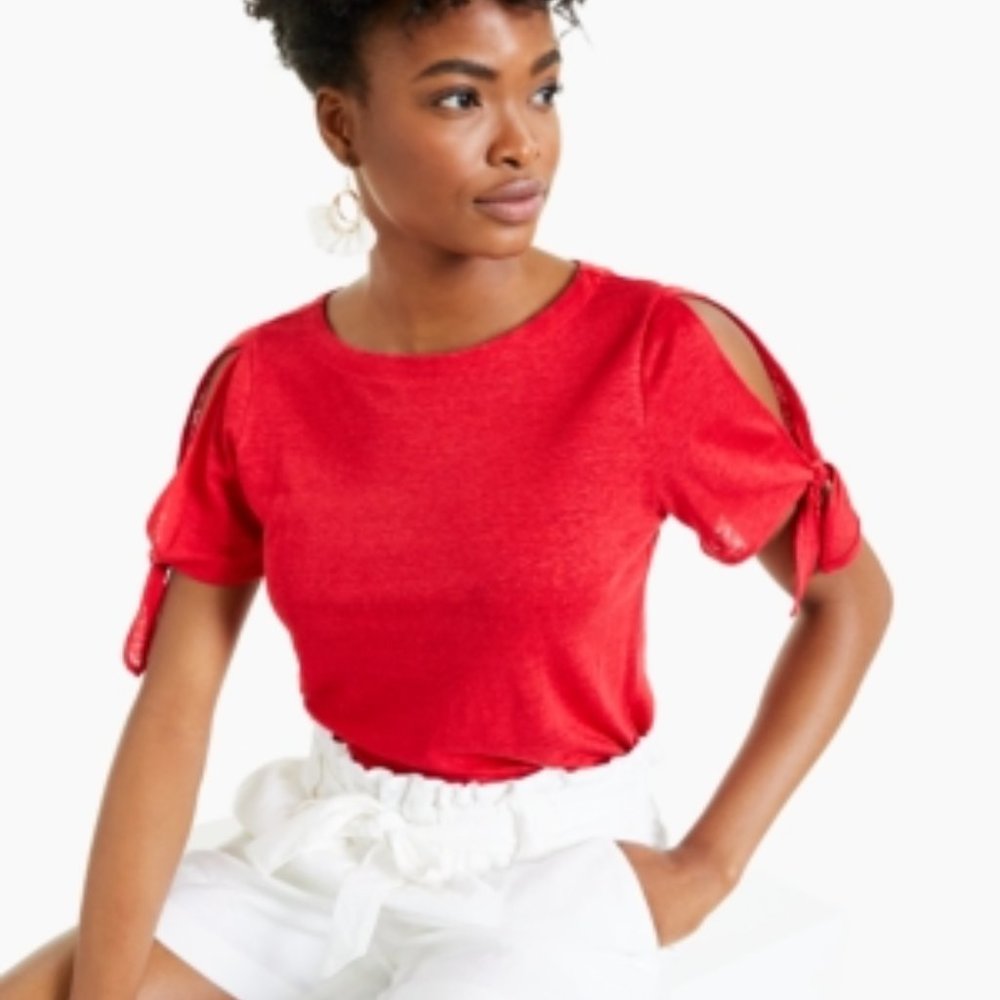 Charter Club Tie-Sleeve T-Shirt